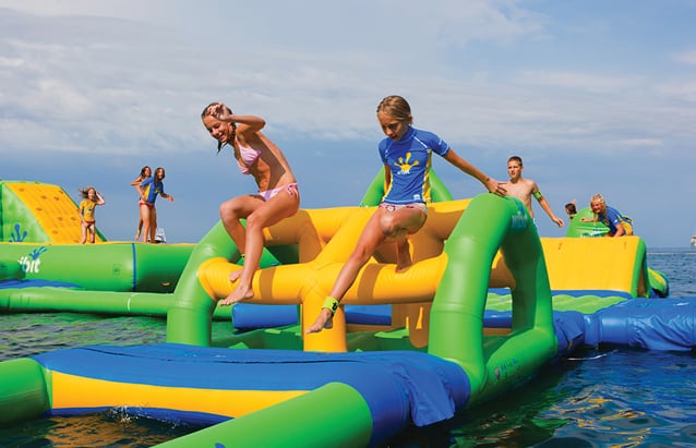 Inflatable Aqua Splash Waterpark Open Now at Sylvan Lake