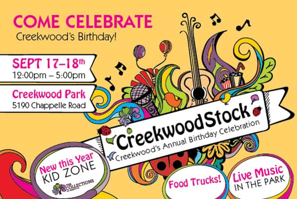Free Family Fun at the Creekwood Stock Birthday Celebration 9/17 and 9/18
