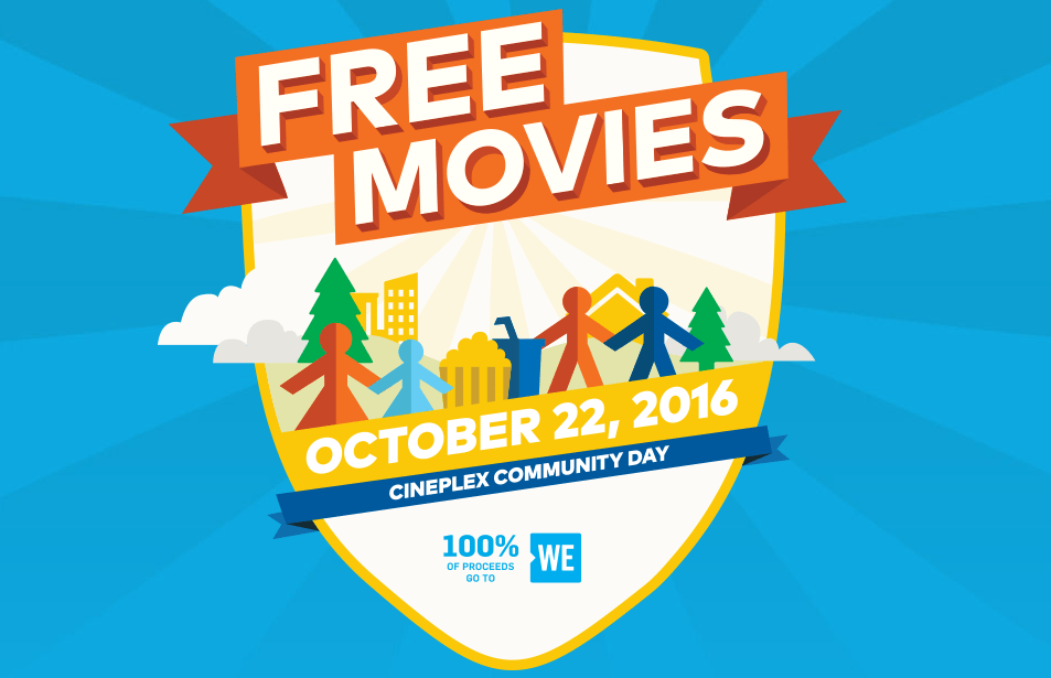 Free Movies on Cineplex Community Day 10/22