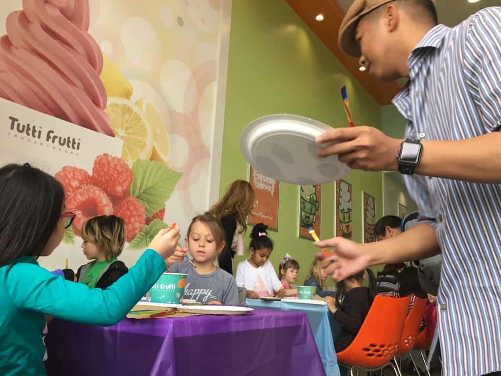 $20 Paint and Frozen Yogurt Kids Day at Tutti Frutti Frozen Yogurt