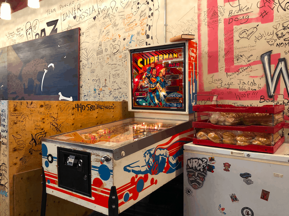Pinball Machine, Wall Doodling and Brunch Poutine at The Local Omnivore